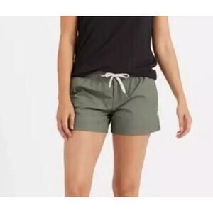Vuori Women's Vintage Ripstop Shorts Green XL Drawstring Lightweight Summer